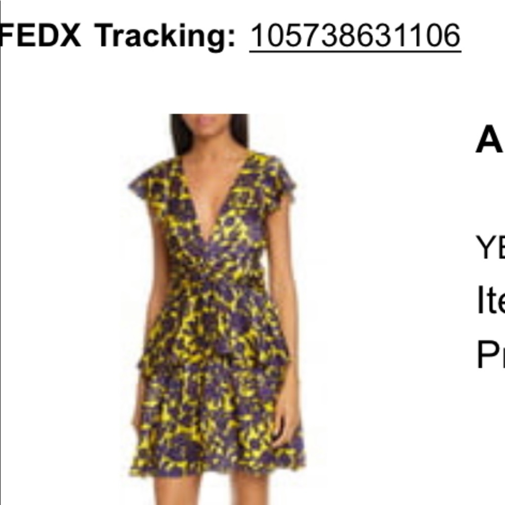 ALC viera print silk dress